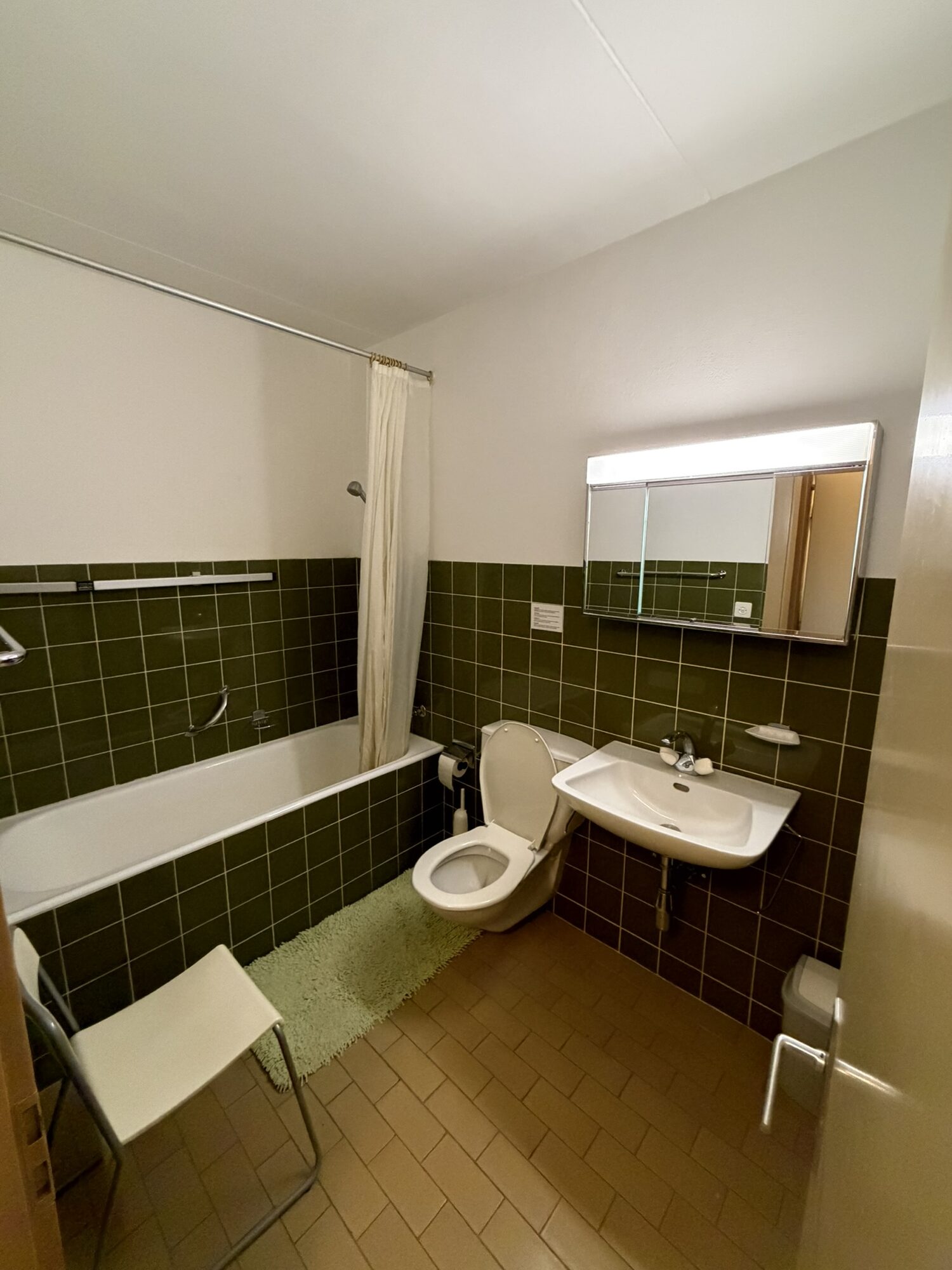 Bathroom with bathtub in Rosablanche C34, Siviez